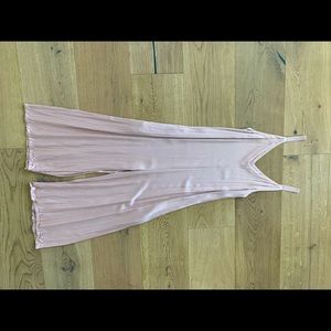 Free people silky blush jumpsuit